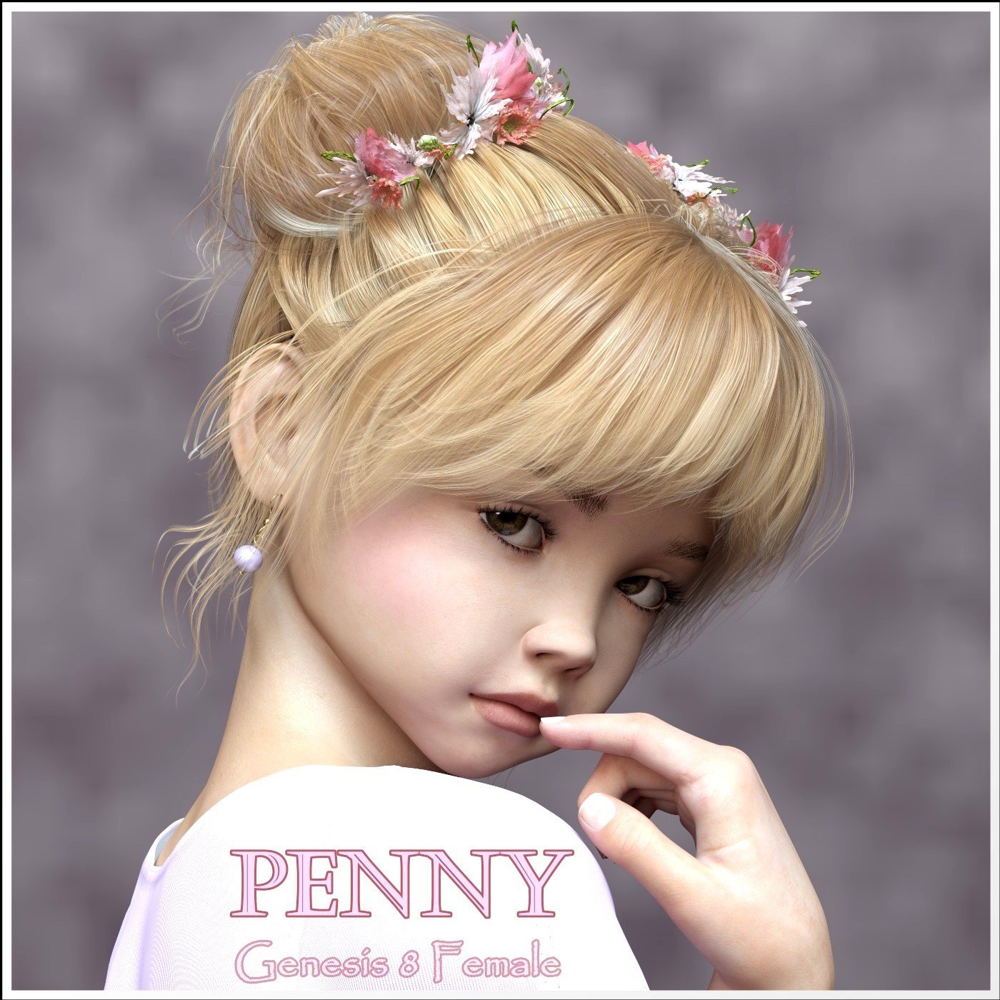 Penny & Dress G8F by: LUNA3D, 3D Models by Daz 3D