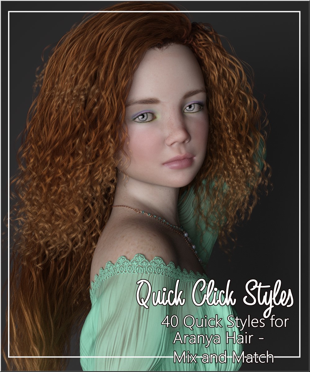 Quick-Click- Aranya Hair G8F by: LUNA3D, 3D Models by Daz 3D