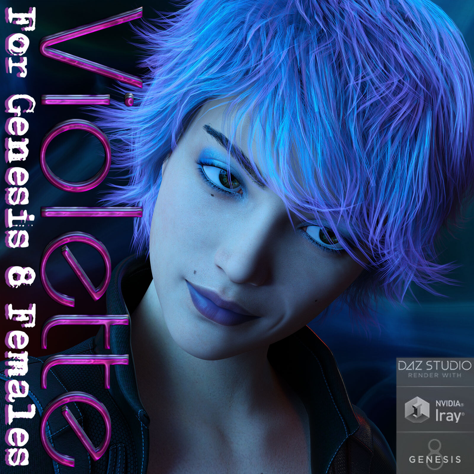 Violette For Genesis 8 Females by: 3DLoki, 3D Models by Daz 3D
