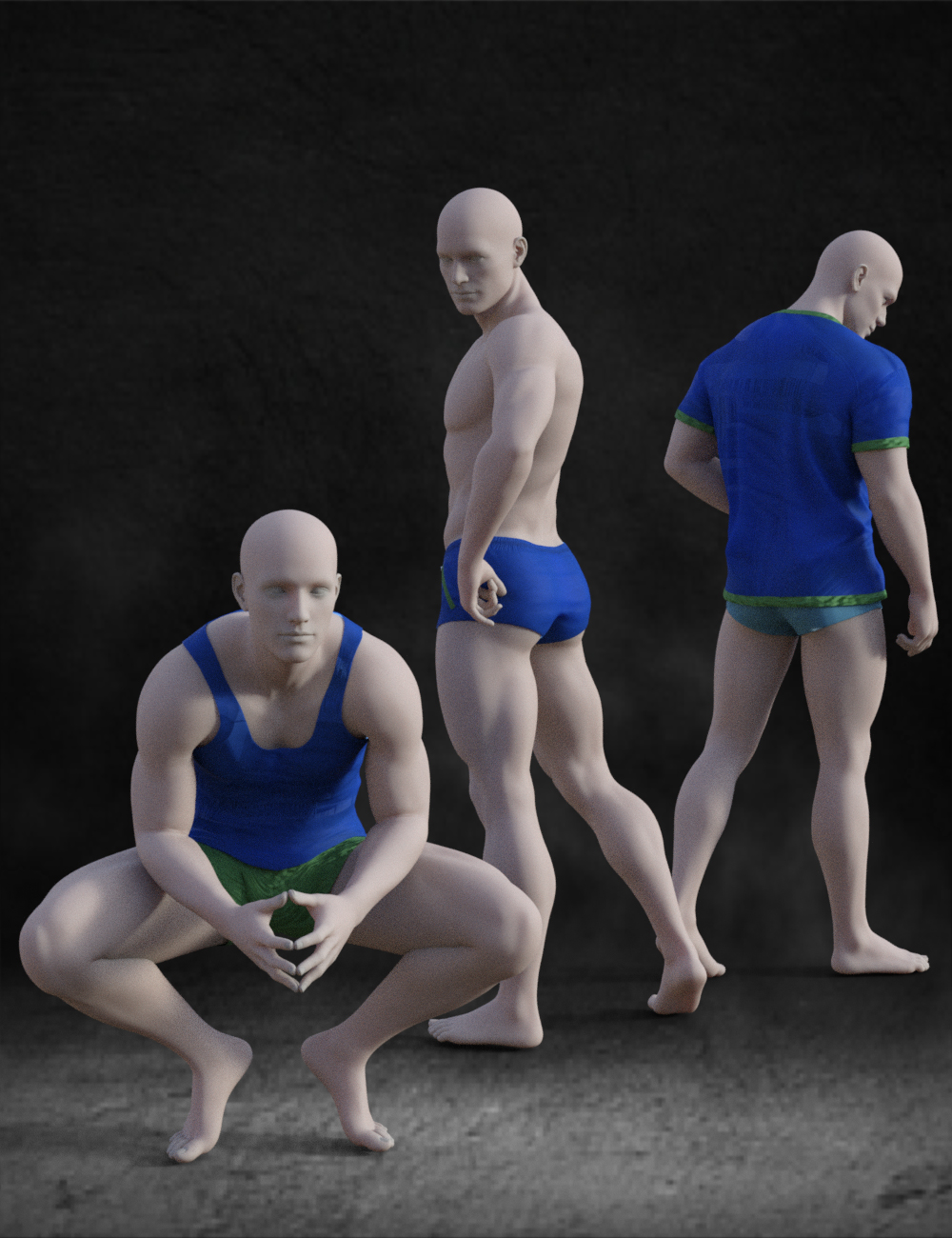 Amazing Model Males for Genesis 9, 8.1, 8, and 3 Males by: Muscleman, 3D Models by Daz 3D