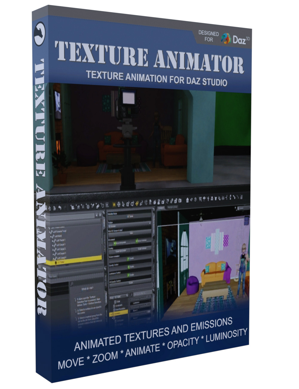Texture Animator by: Lunarlume, 3D Models by Daz 3D
