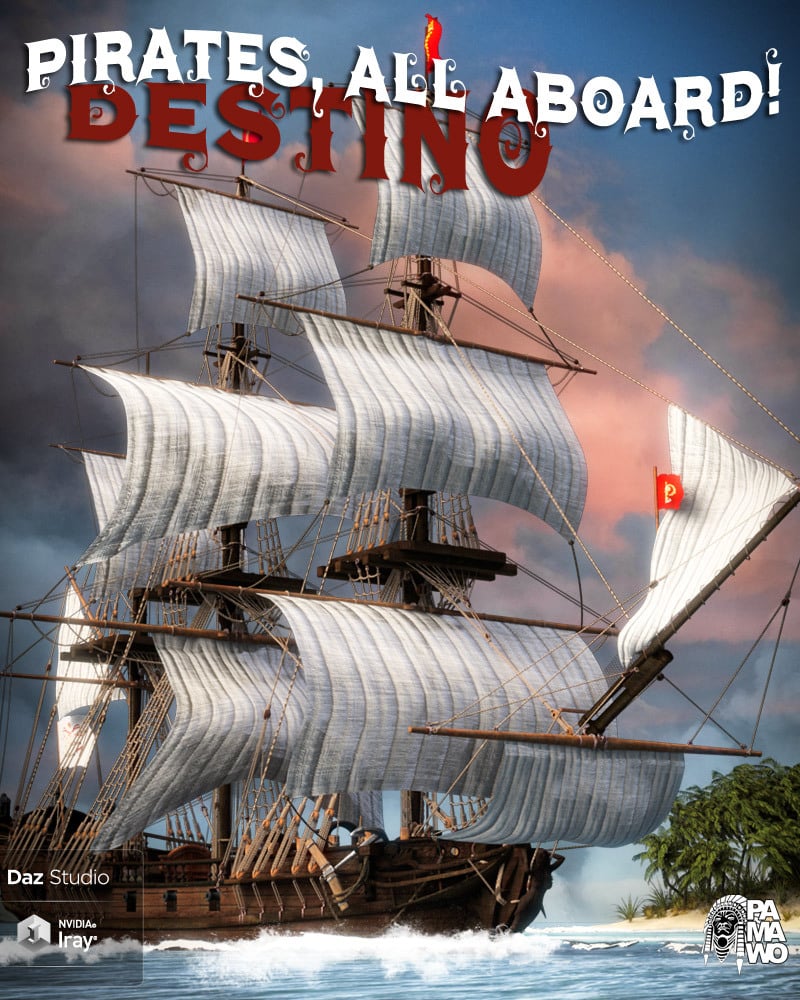 Pirates, All Aboard! Destino DS by: PAMAWO, 3D Models by Daz 3D