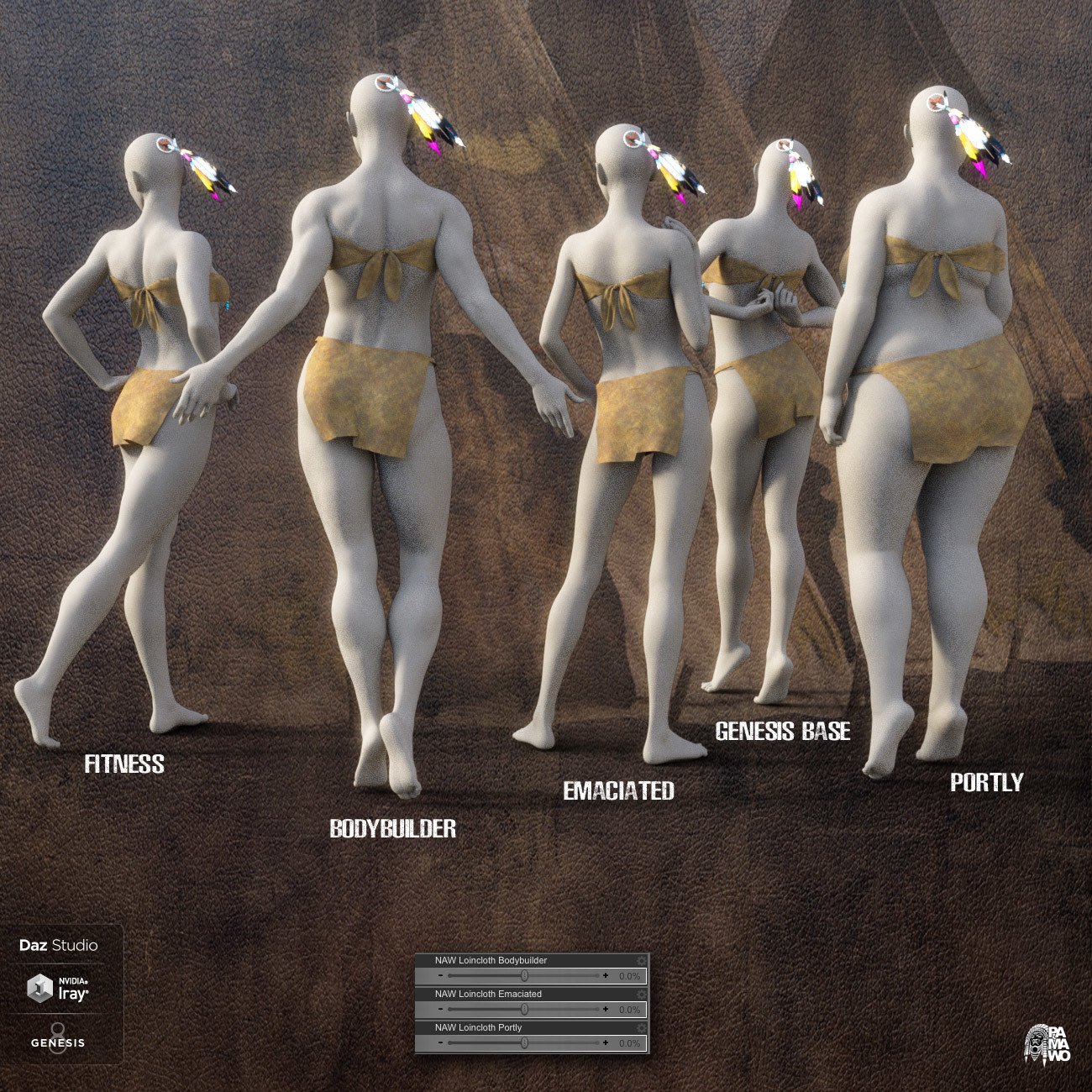 Native American Warrior Outfit for G8F | Daz 3D