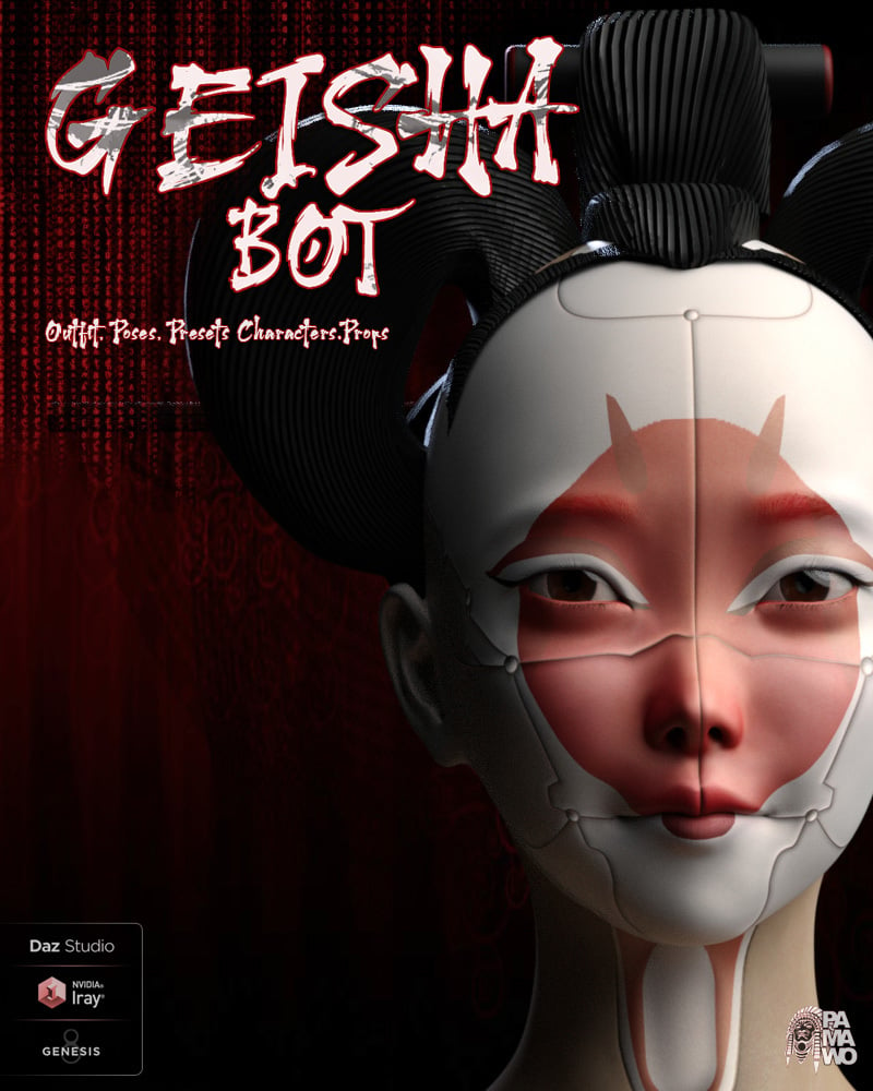 Geisha Bot For DS by: PAMAWO, 3D Models by Daz 3D