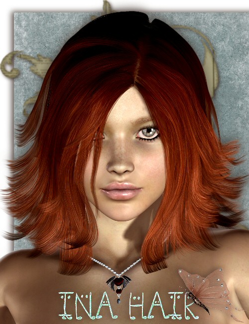 Ina Hair by: goldtasselSWAM, 3D Models by Daz 3D