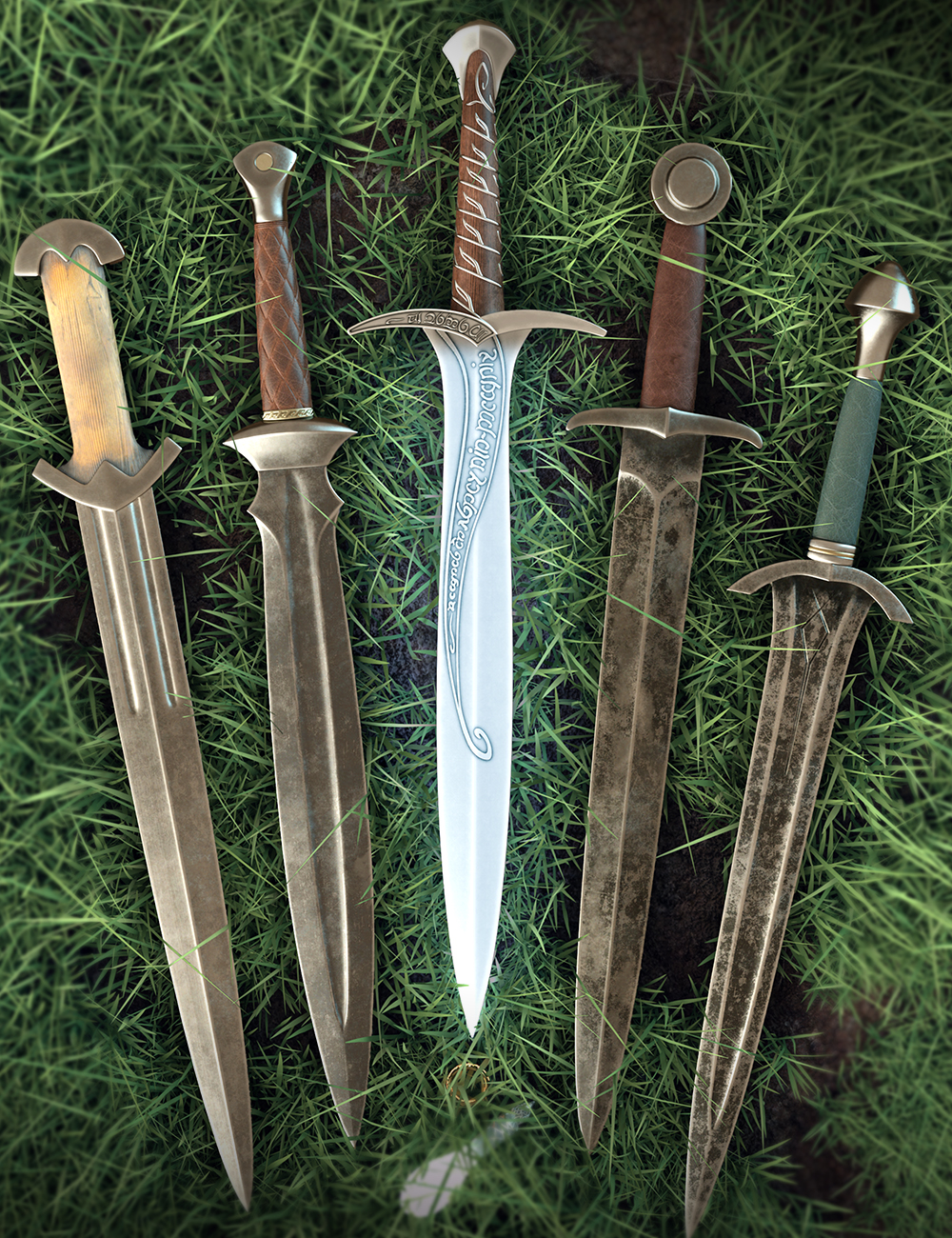 The Shire Folk Armoury for Genesis 9, 8, and 8.1 Texture Add-On by: Censored, 3D Models by Daz 3D