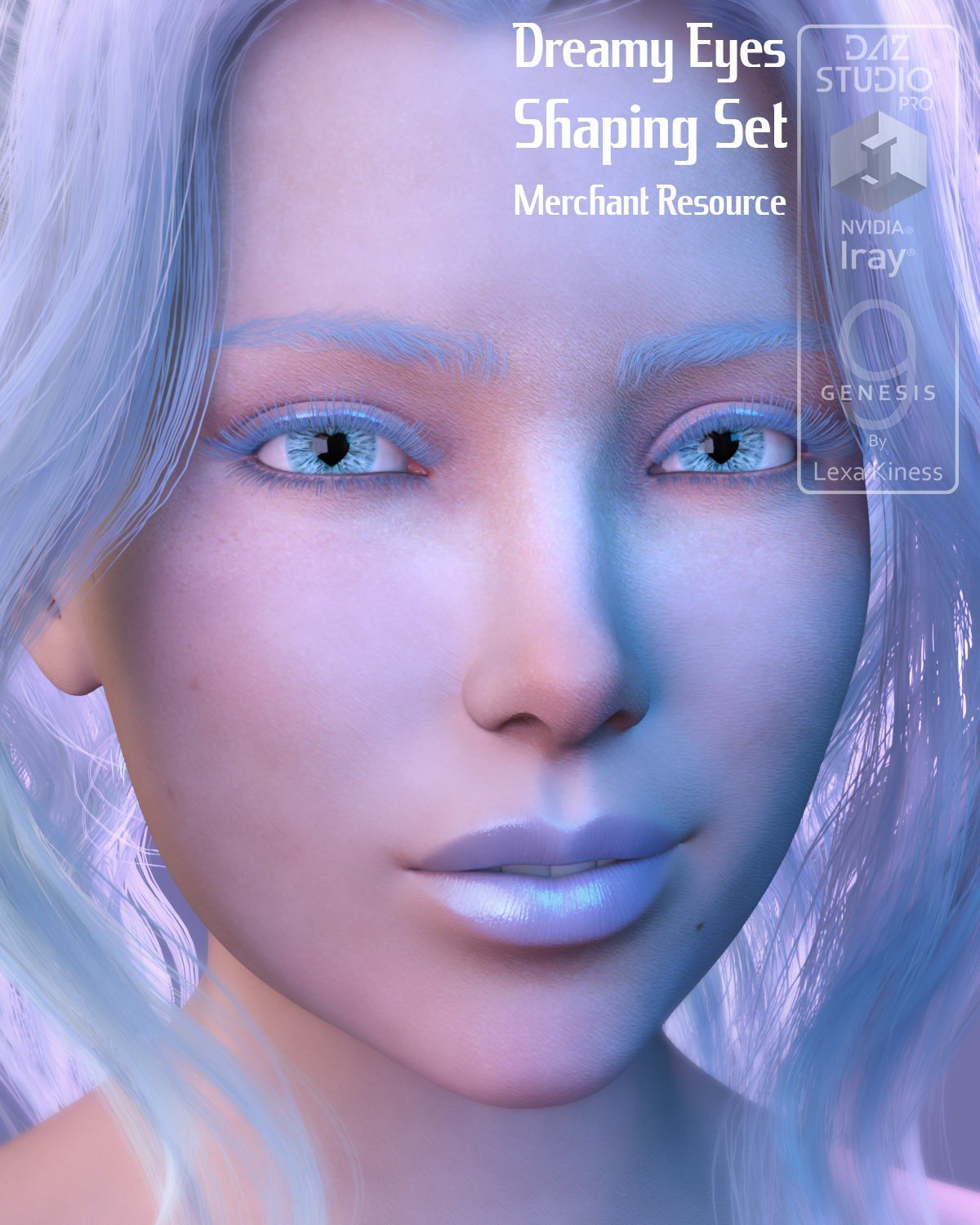 LK Dreamy Eyes Shaping Set for Genesis 9 - MR by: Lexa Kiness, 3D Models by Daz 3D