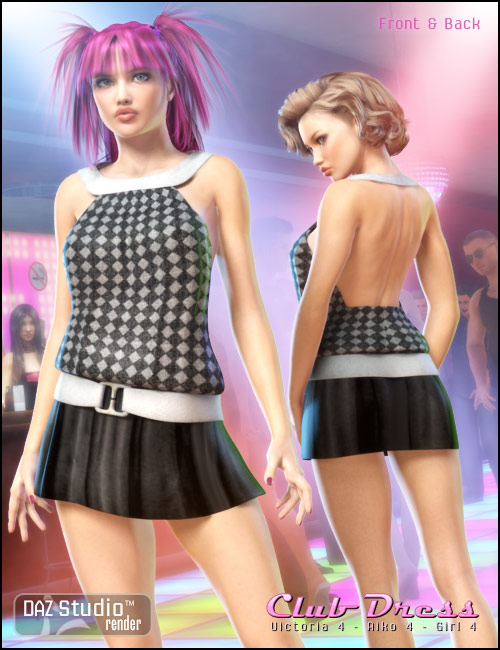 B25 Club Dress by: Barbara BrundonSarsa, 3D Models by Daz 3D