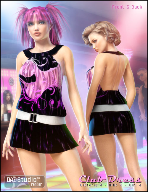 B25 Club Dress by: Barbara BrundonSarsa, 3D Models by Daz 3D