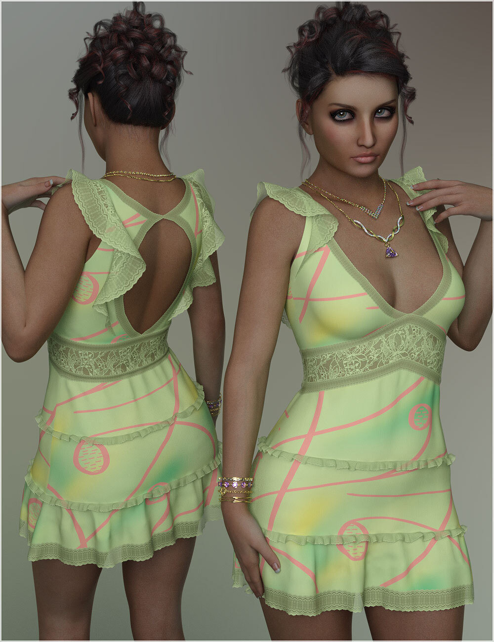 Stylish For dForce Skyler Dress Outfit | Daz 3D