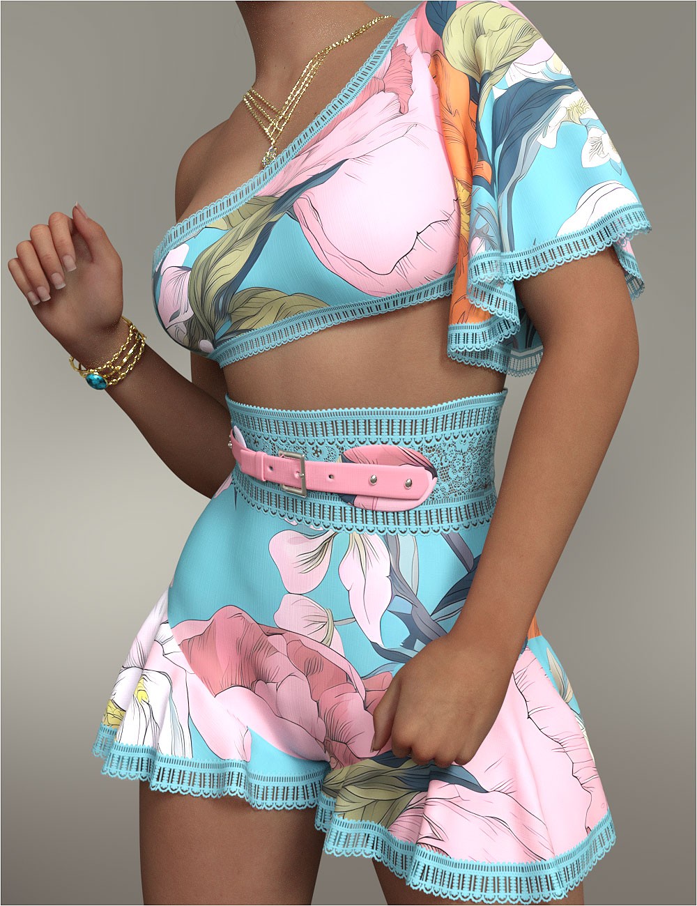 Styles For dForce Lavena Outfit by: Belladzines, 3D Models by Daz 3D