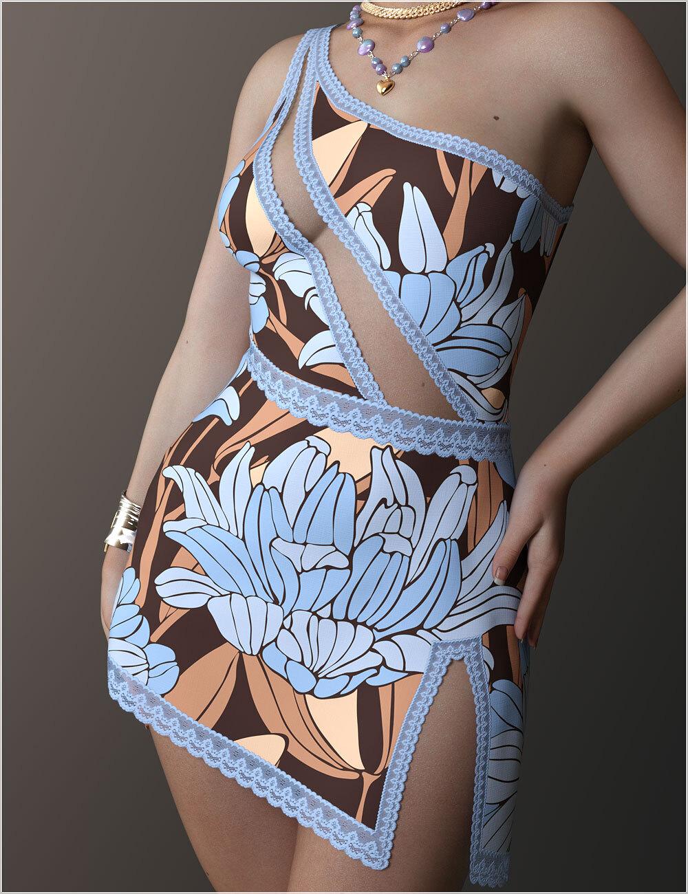 Styles For dForce Jena Dress by: Belladzines, 3D Models by Daz 3D