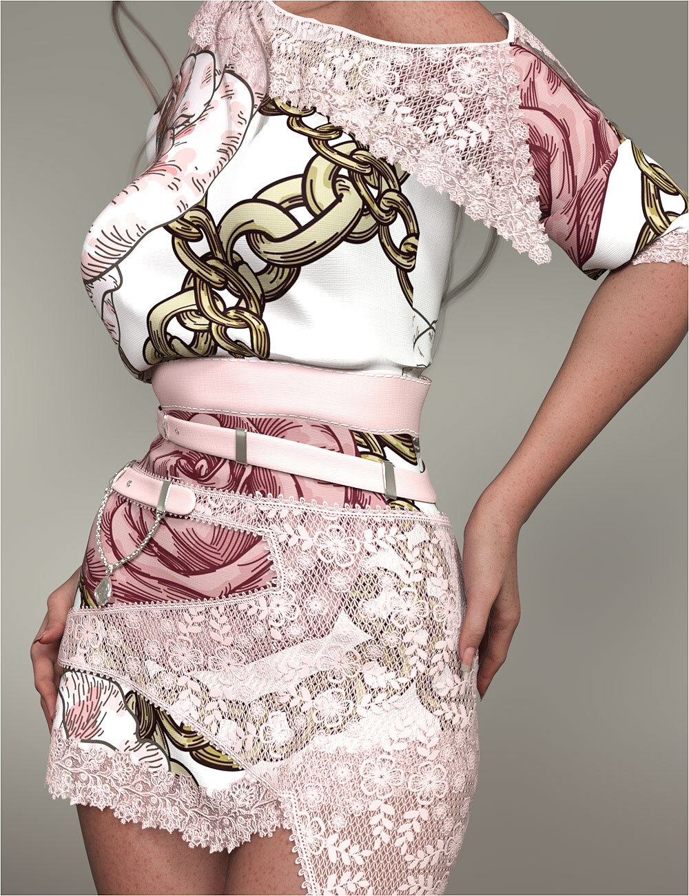 Styles For dForce Grace Designer Dress by: Belladzines, 3D Models by Daz 3D