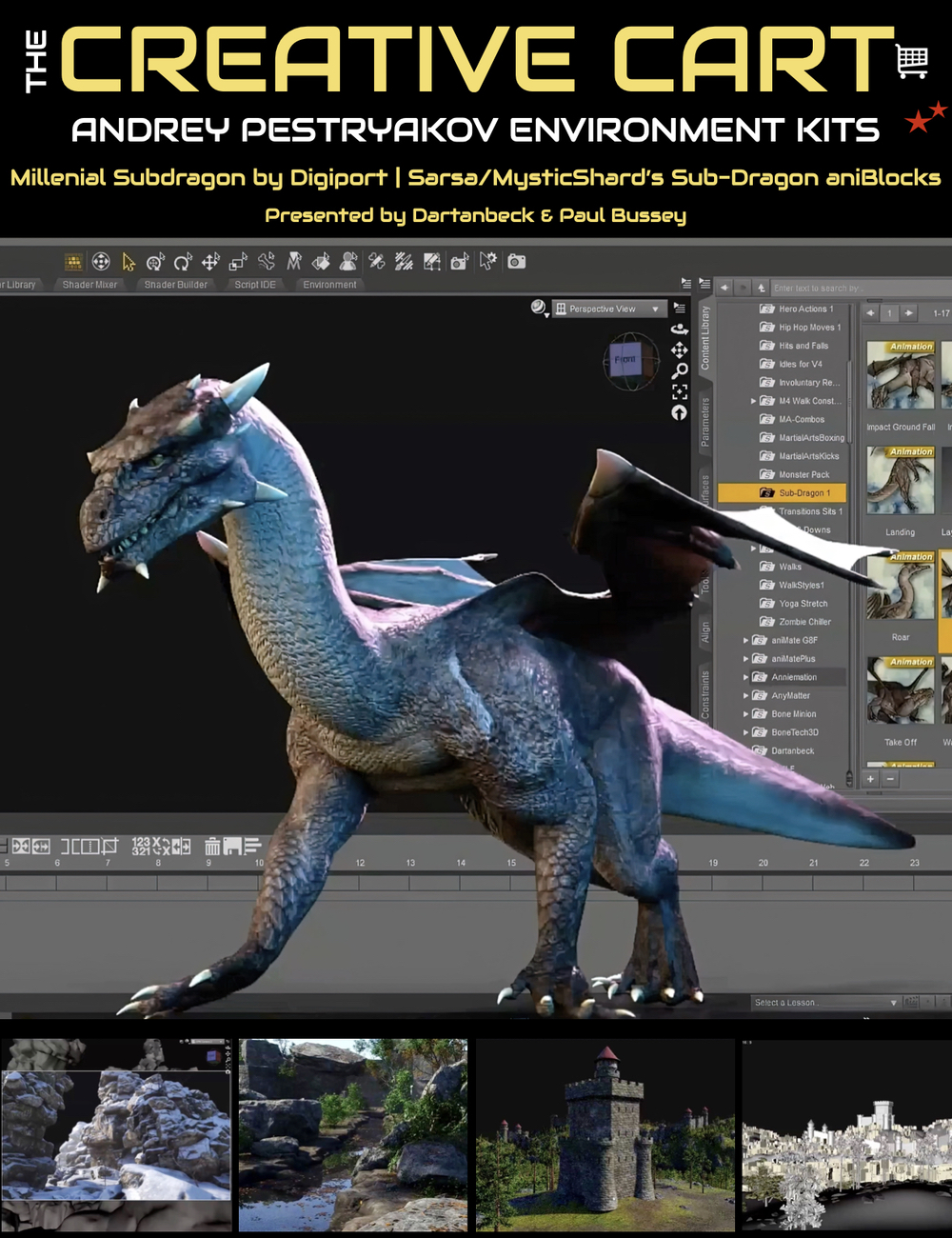 The Creative Cart - Epic Environments and Dragon Dynamics by: Digital Art LiveDartanbeck, 3D Models by Daz 3D