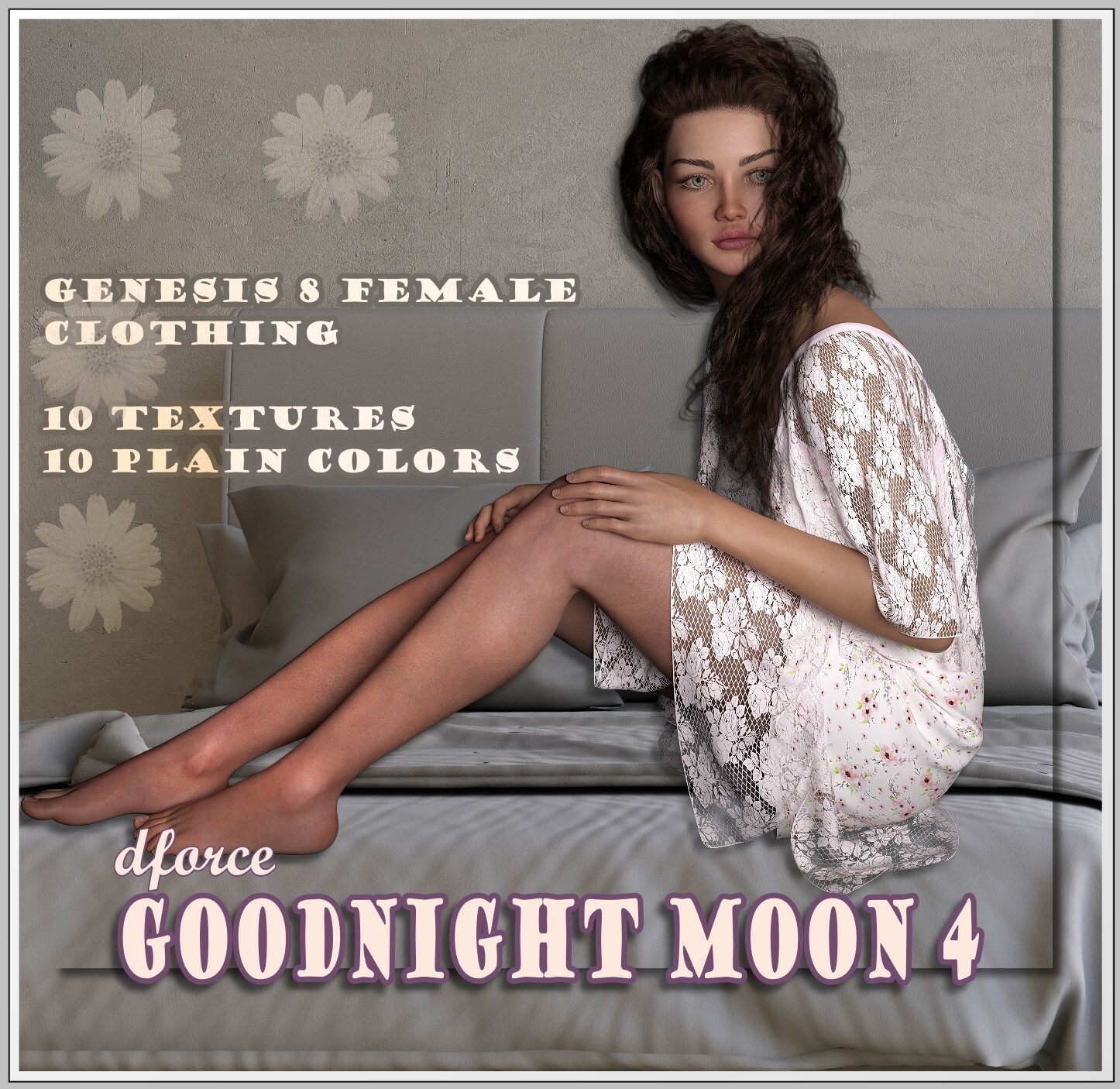 dforce-Goodnight Moon -4-Nightgown G8F by: LUNA3D, 3D Models by Daz 3D