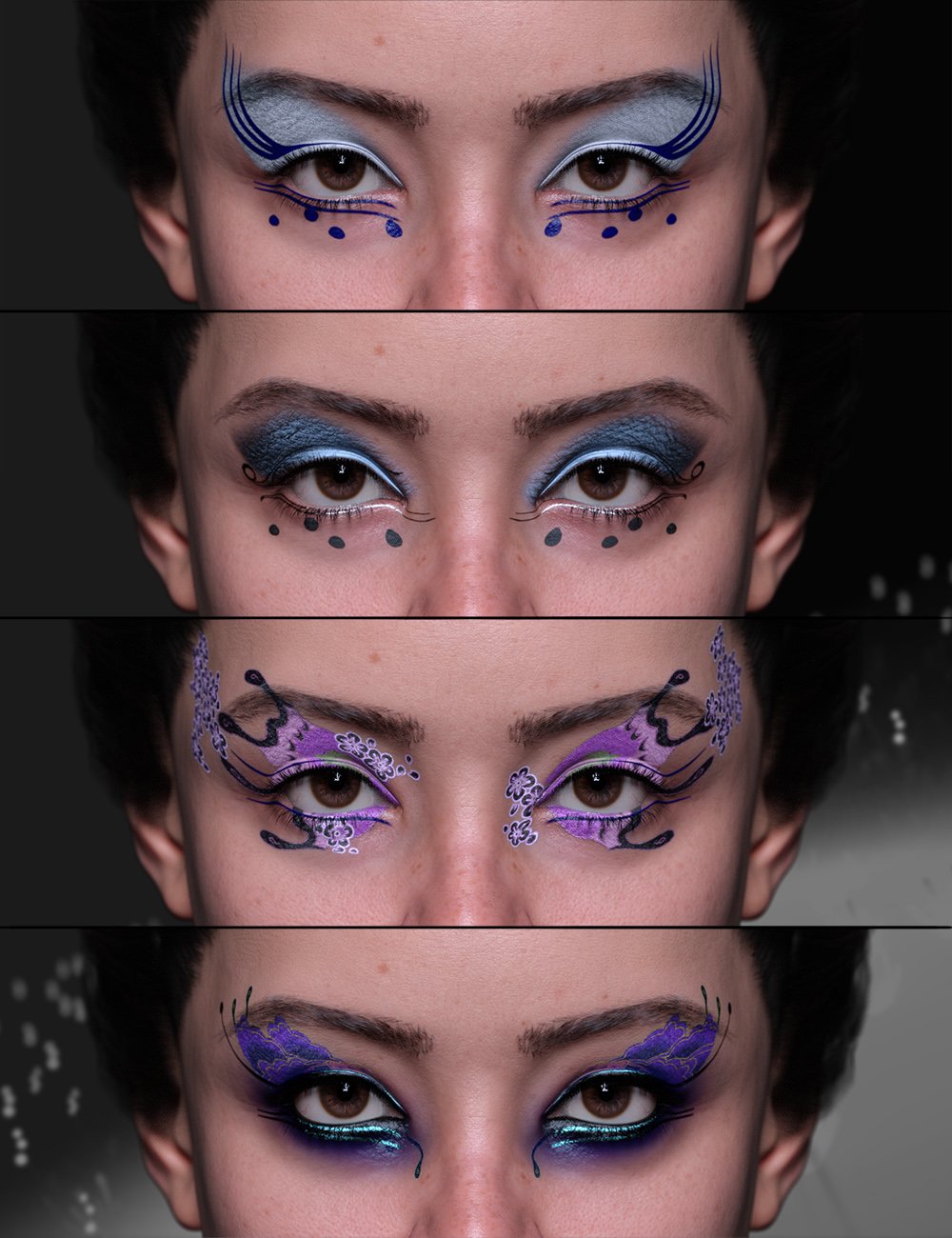 Mariposa Wings Genesis 9 Eye Makeup Builder | Daz 3D