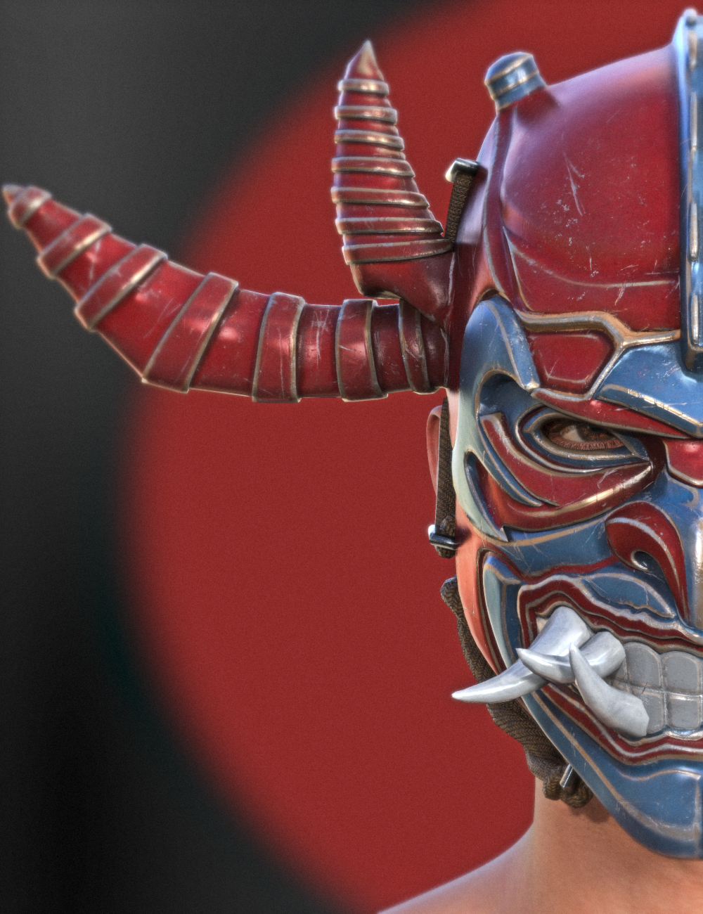 Samurai Mask by: Neikdian, 3D Models by Daz 3D