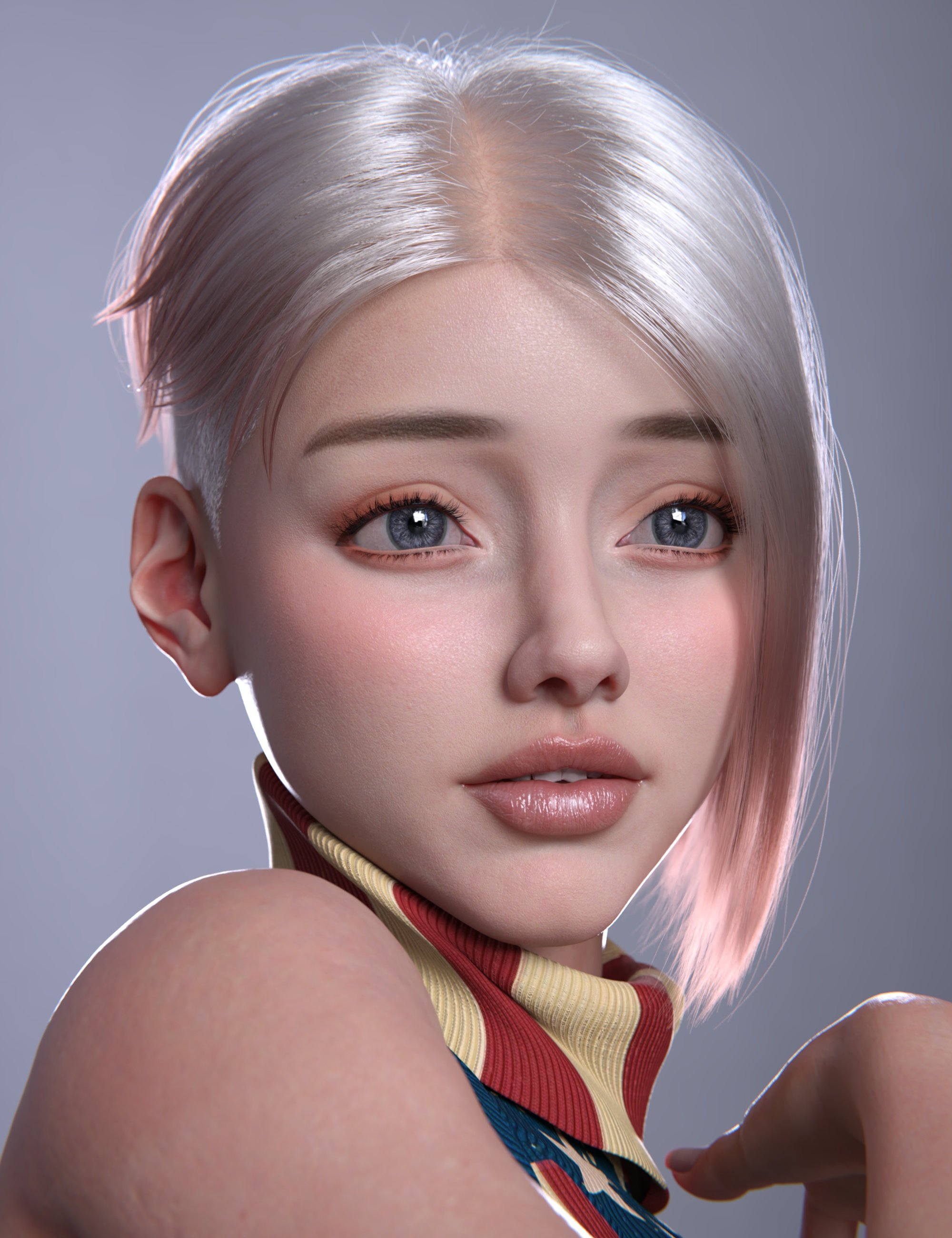 dForce AK Cyber Hair for Genesis 9, 8, and 8.1 Female by: Art Ken, 3D Models by Daz 3D