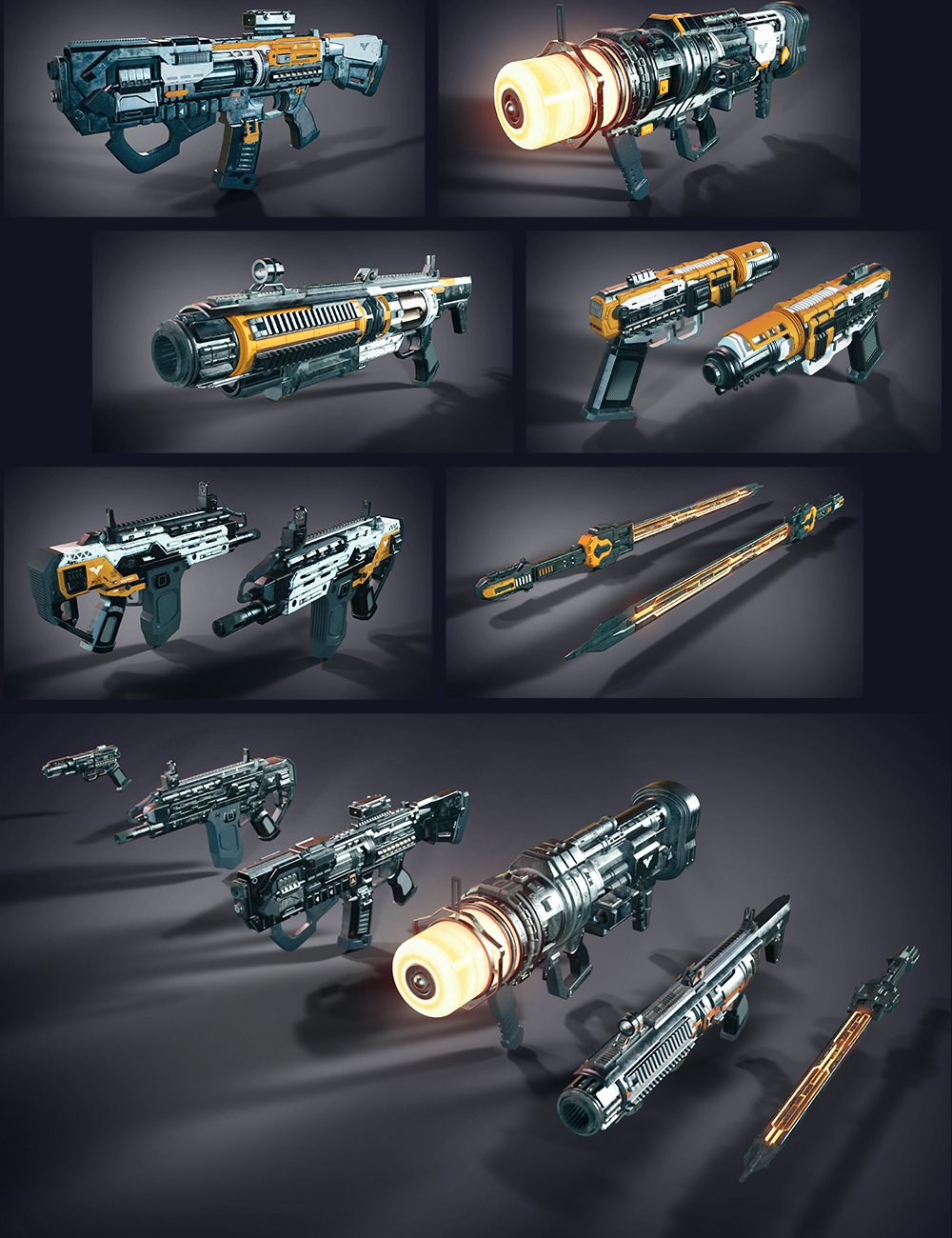 Futuristic Weapon Collection 01 by: Polish, 3D Models by Daz 3D