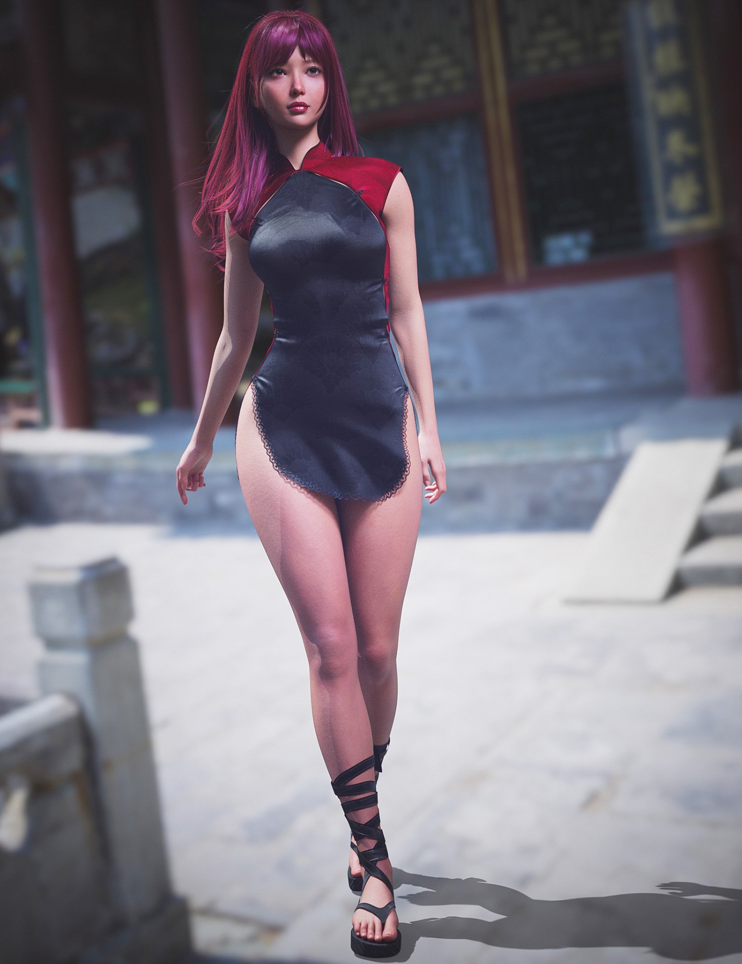 dForce Niuu Outfit for Genesis 9 by: Lilflame, 3D Models by Daz 3D