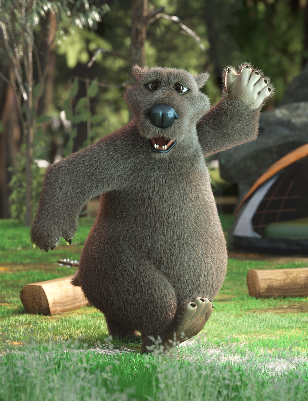 Bear With Me Poses for Toon Bear by: Ensary, 3D Models by Daz 3D