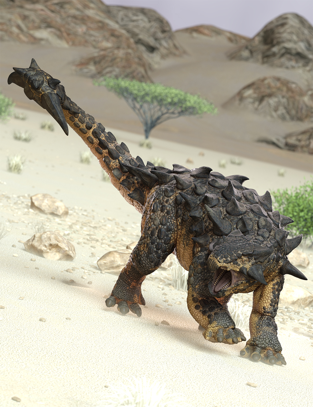 Ankylo Poses for HH Ankylosaurus by: Ensary, 3D Models by Daz 3D