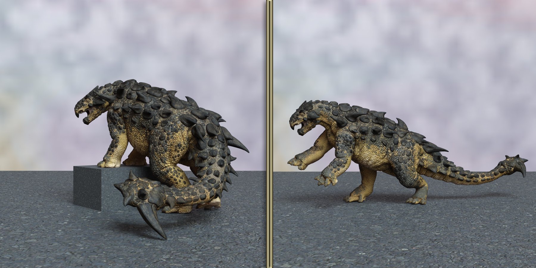 Ankylo Poses for HH Ankylosaurus | Daz 3D