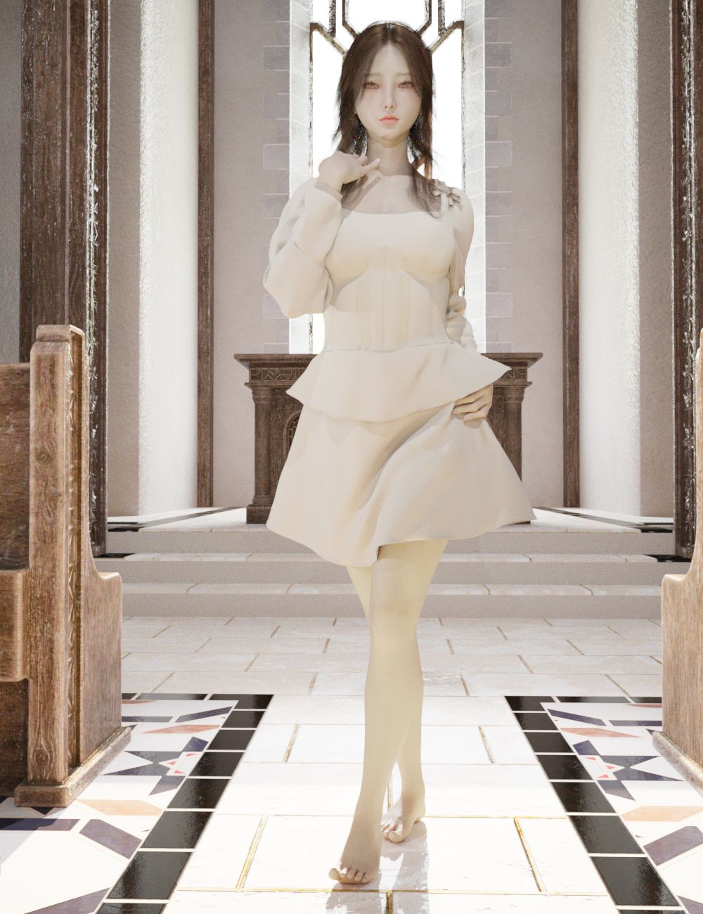 dForce EG Multi-style Skirt Set for Genesis 9 by: , 3D Models by Daz 3D