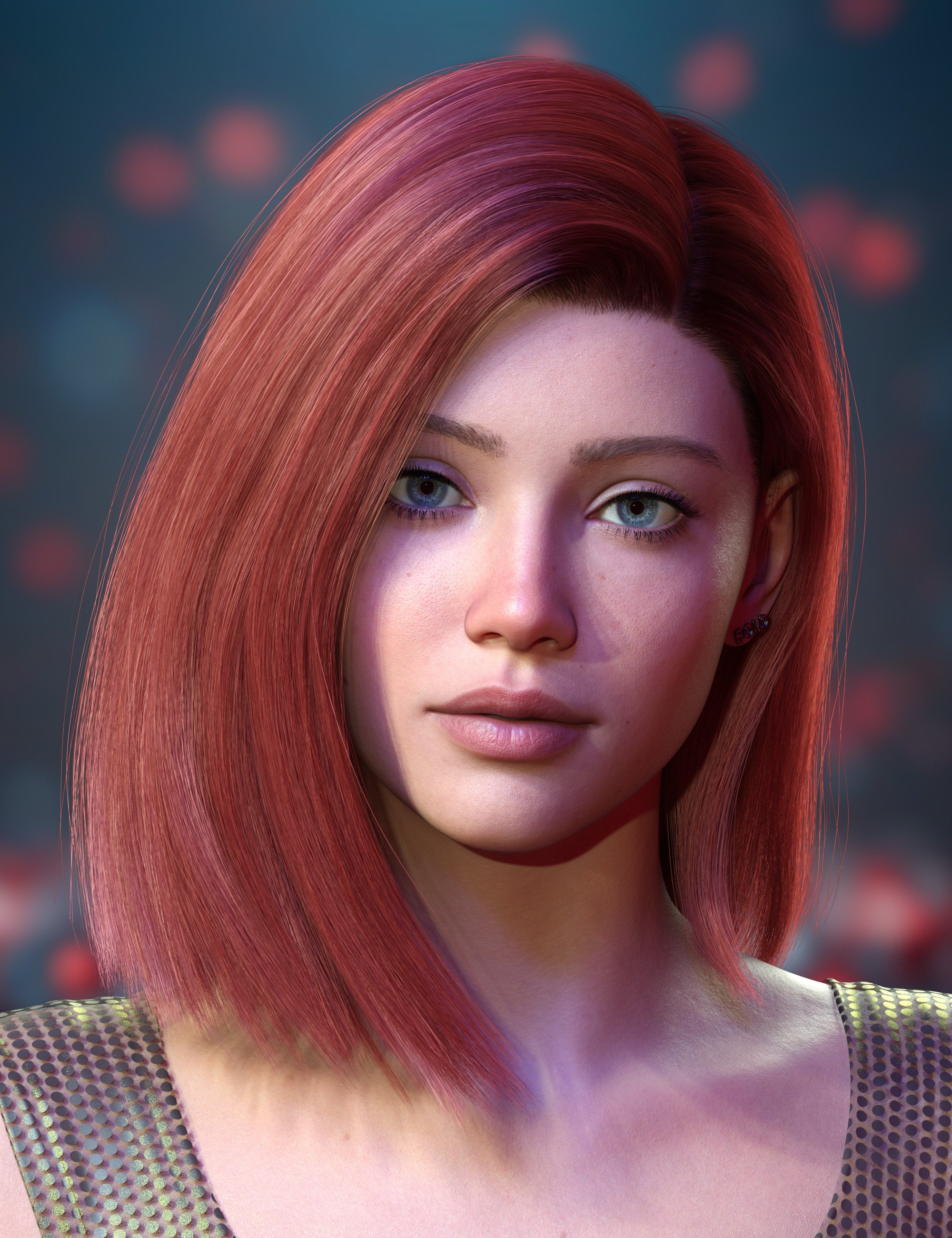 ALO Elara Hair and Hair Clips for Genesis 9, 8, and 8.1 Female by: Akhelloos, 3D Models by Daz 3D