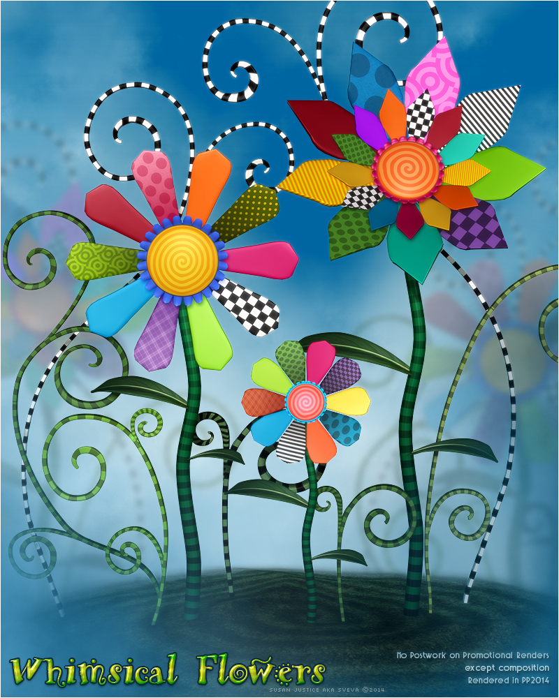 SV's Whimsical Flowers by: Sveva, 3D Models by Daz 3D