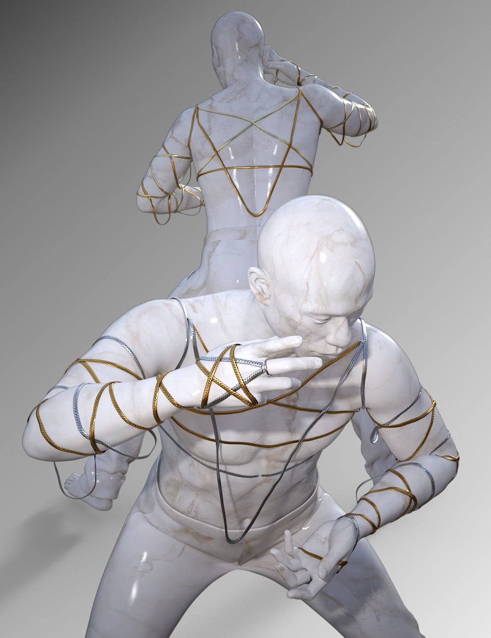 dForce Body Chains for Genesis 9 | Daz 3D