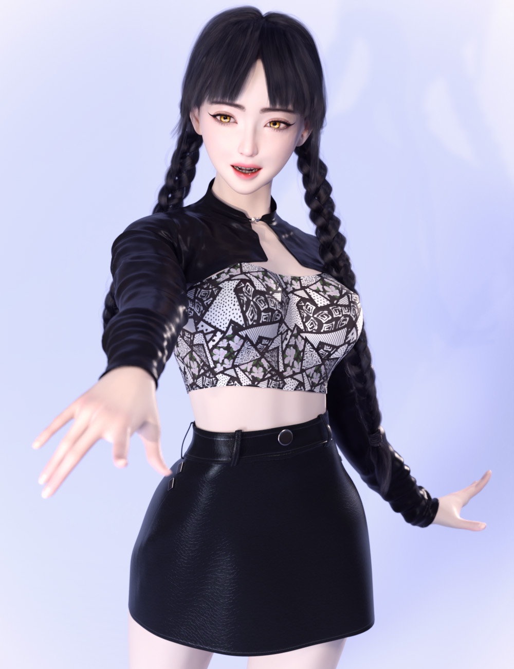 dForce Tokyo Style Outfit for Genesis 9 by: tentman, 3D Models by Daz 3D