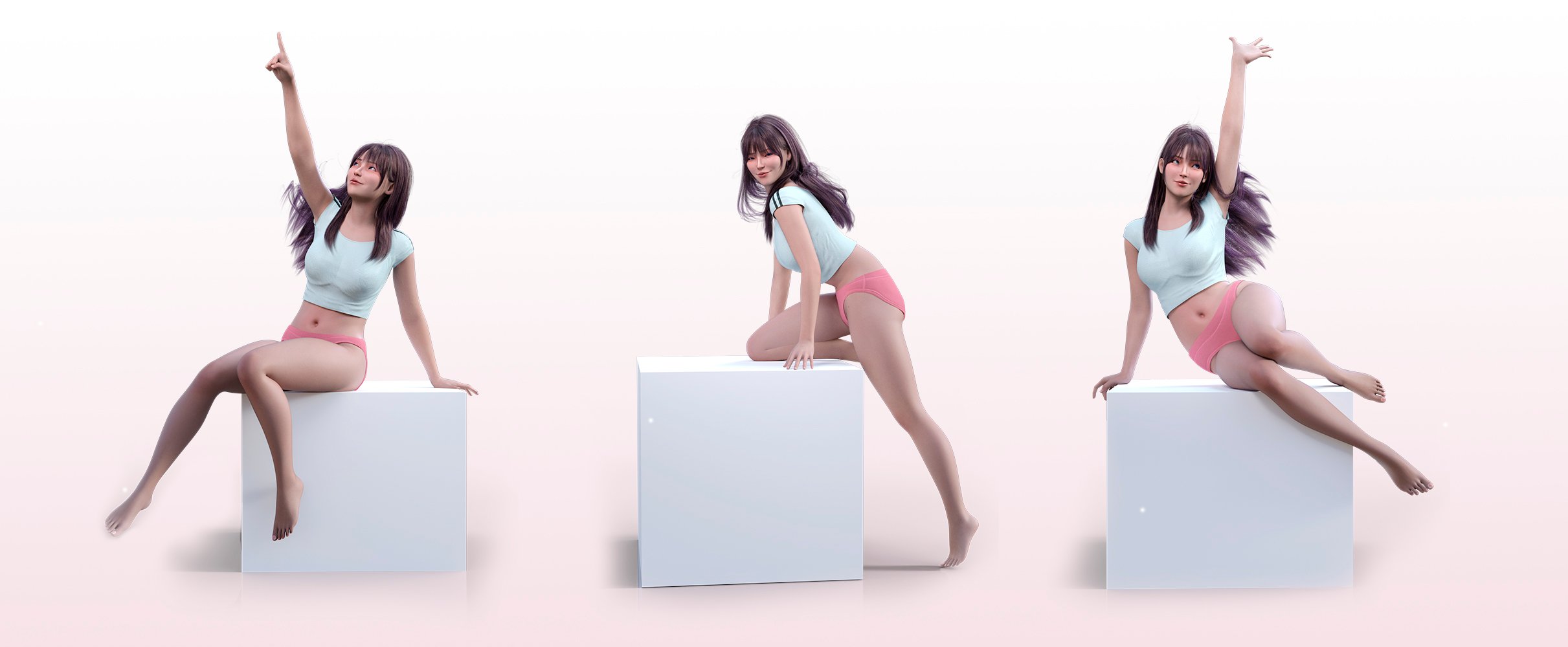 LA Cute Poses for Genesis 9 and 8 Female