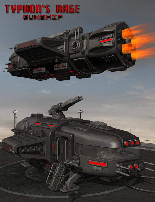 Typhons Rage Gunship by: Nightshift3D, 3D Models by Daz 3D