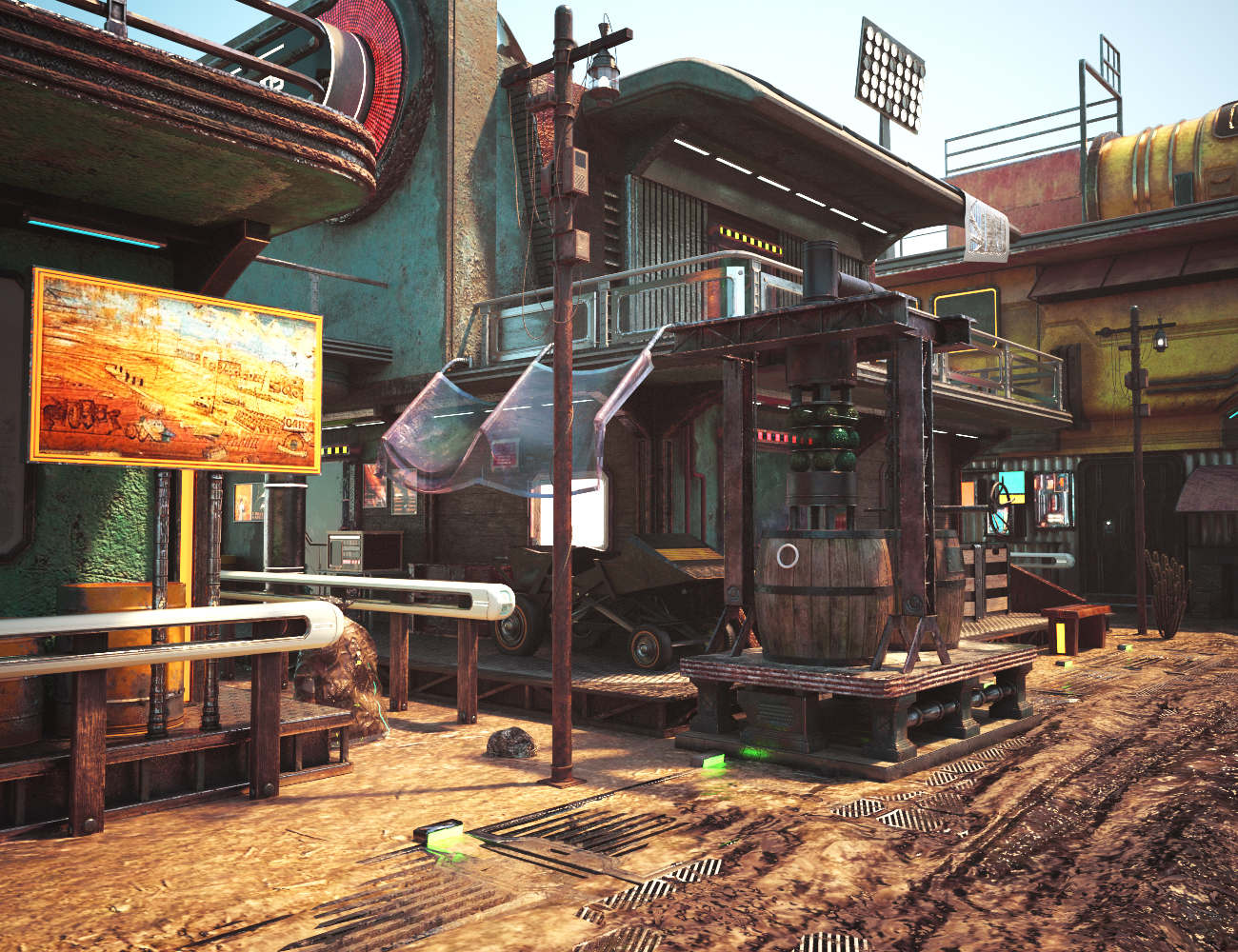 XI Futuristic Western Street | Daz 3D