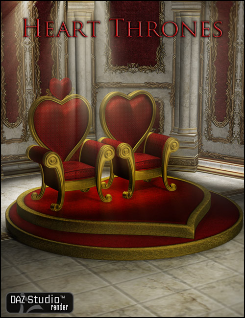 Heart Thrones by: , 3D Models by Daz 3D