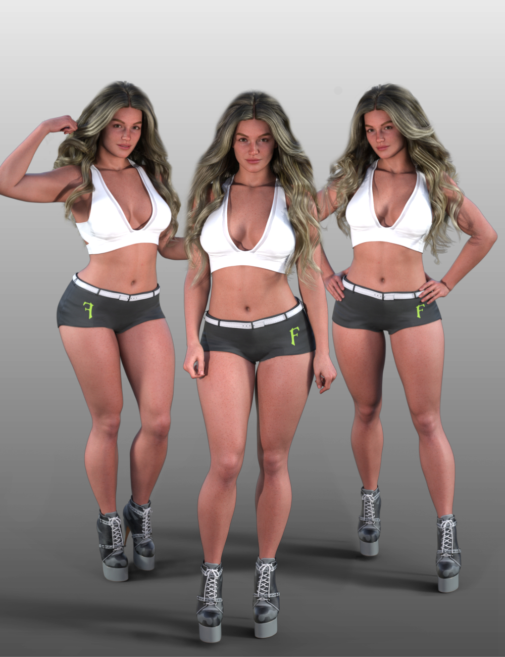 FG Ring Girl Poses for Genesis 9 Feminine and 8 Female by: Fugazi1968Ironman, 3D Models by Daz 3D