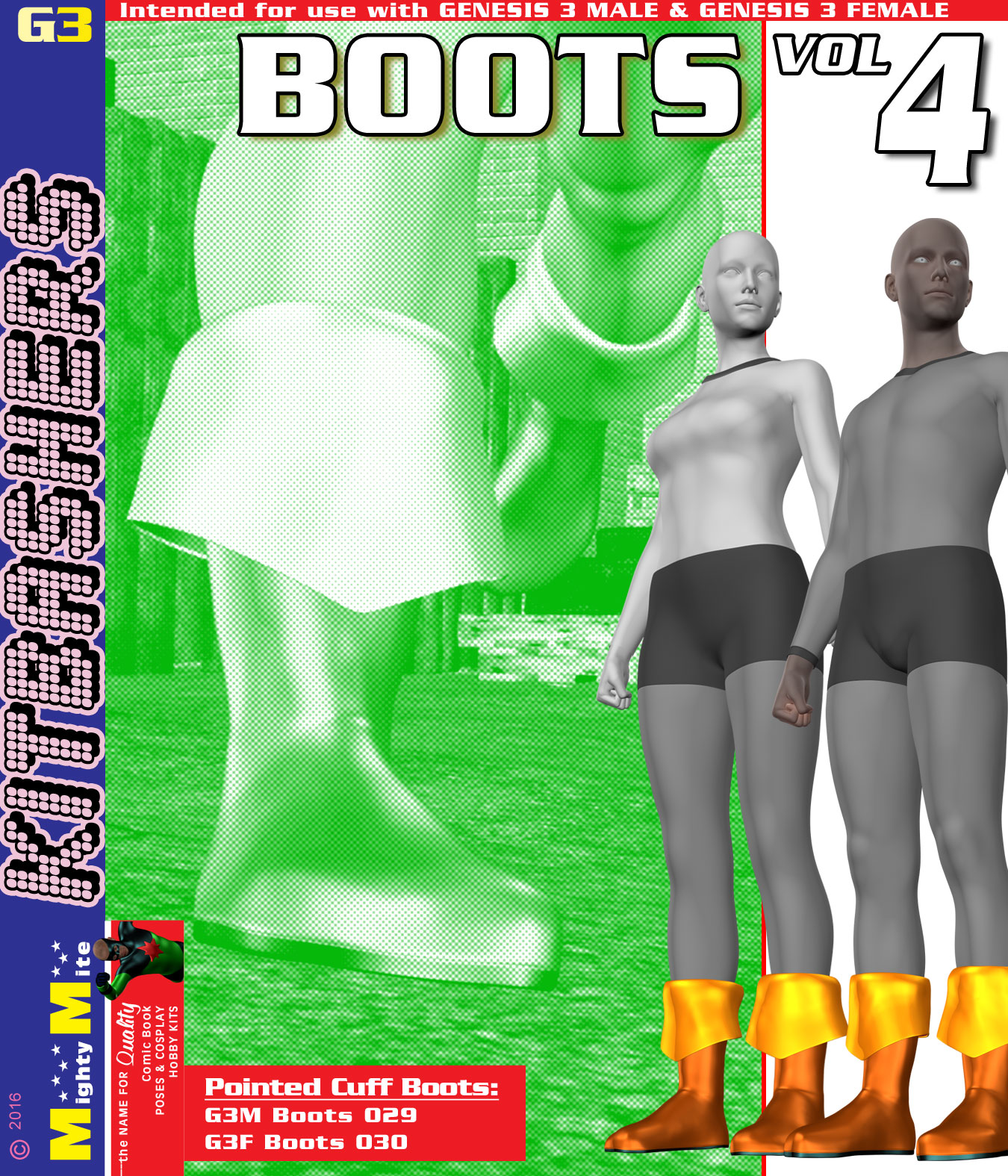 Boots v004 MMKBG3 by: MightyMite, 3D Models by Daz 3D