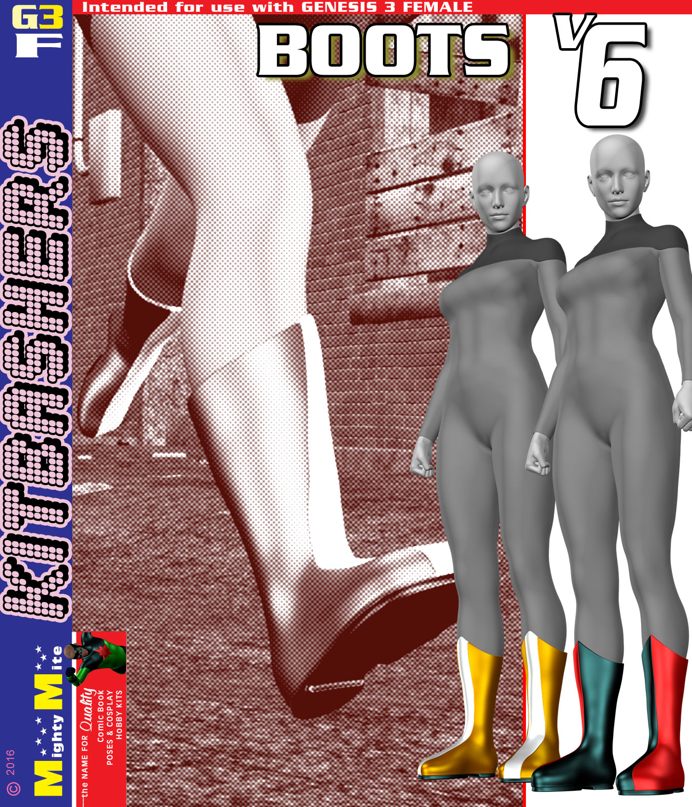 Boots V006 MMKBG3F by: MightyMite, 3D Models by Daz 3D