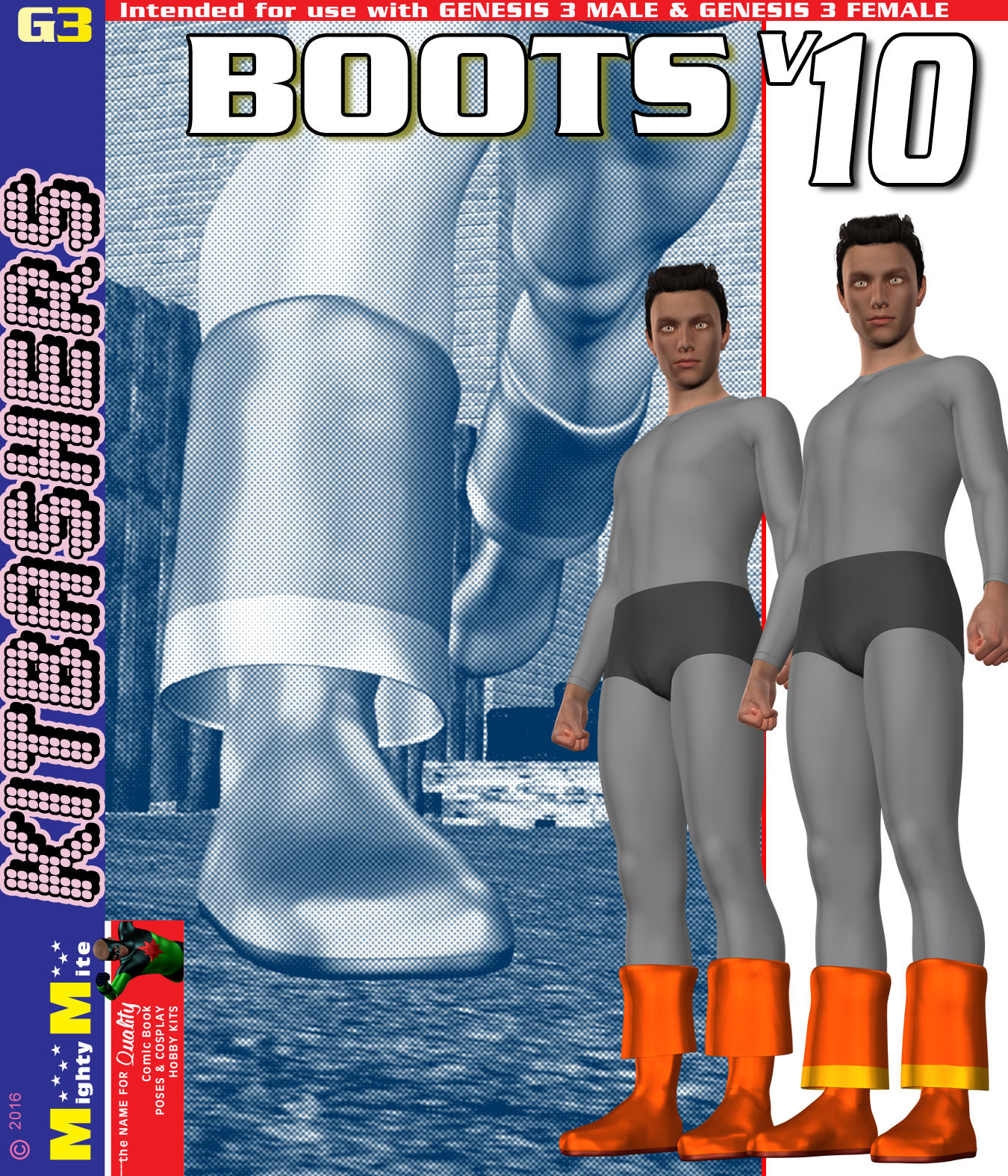 Boots v010 MMKBG3 by: MightyMite, 3D Models by Daz 3D