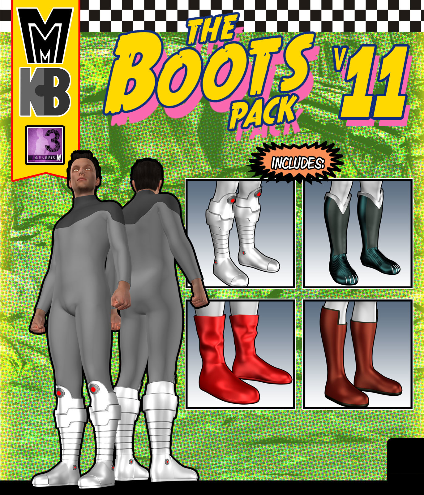 Boots v011 MMKBG3M by: MightyMite, 3D Models by Daz 3D