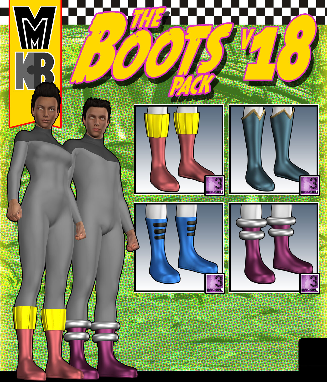 Boots v018 MMKBG3 by: MightyMite, 3D Models by Daz 3D