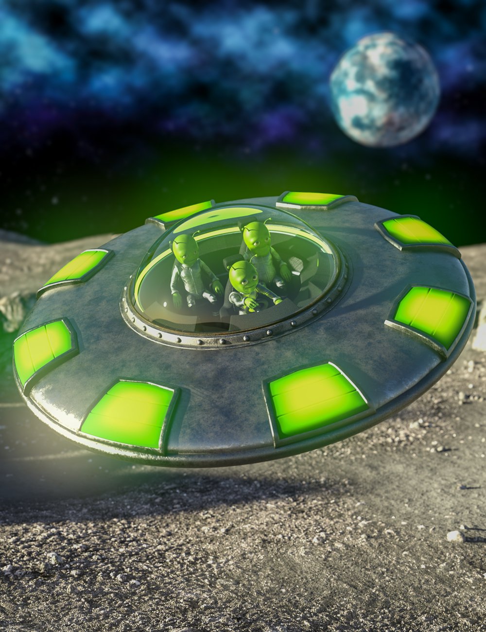 Flying Saucer for Mister Bobble by: Predatron, 3D Models by Daz 3D