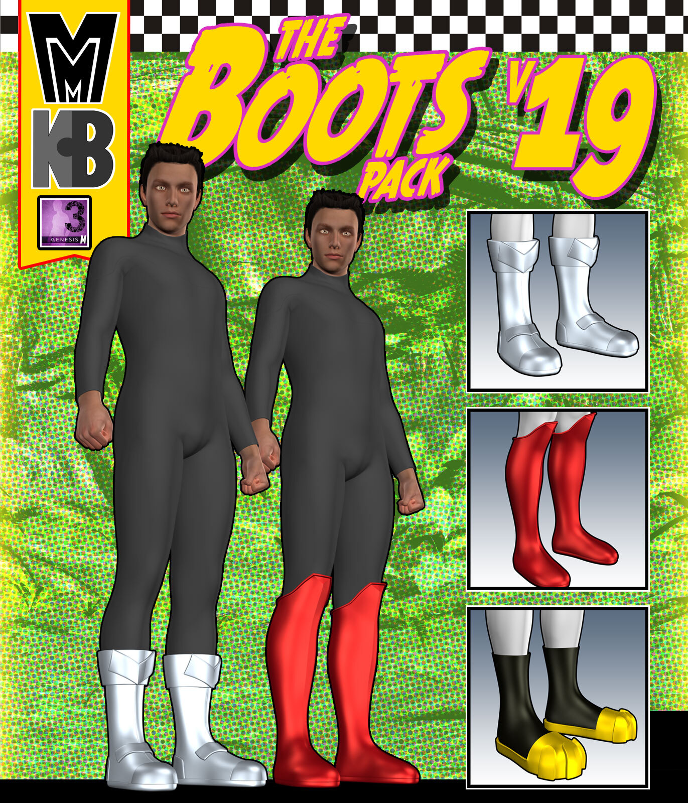 Boots v019 MMKBG3M by: MightyMite, 3D Models by Daz 3D