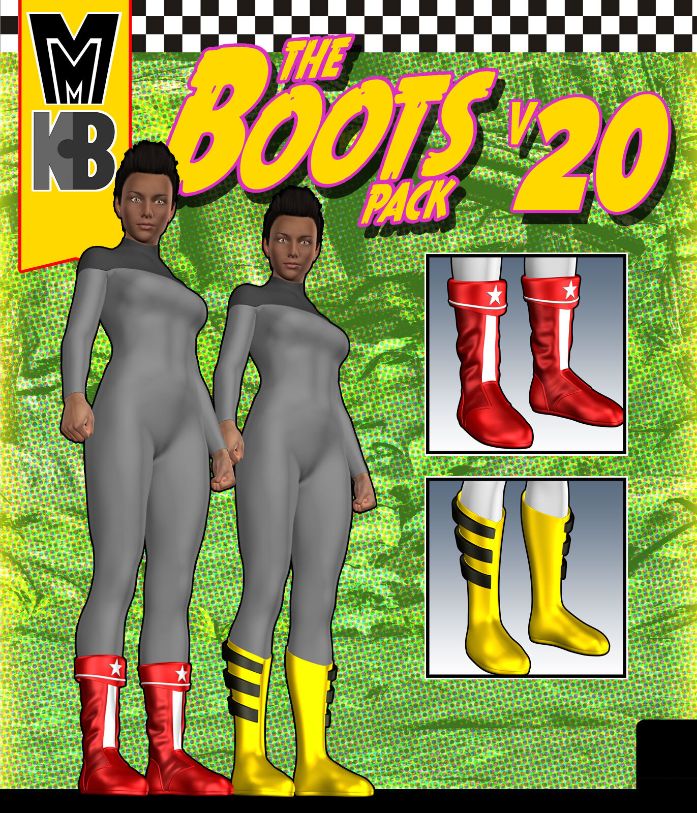 Boots v020 MMKBG3F by: MightyMite, 3D Models by Daz 3D