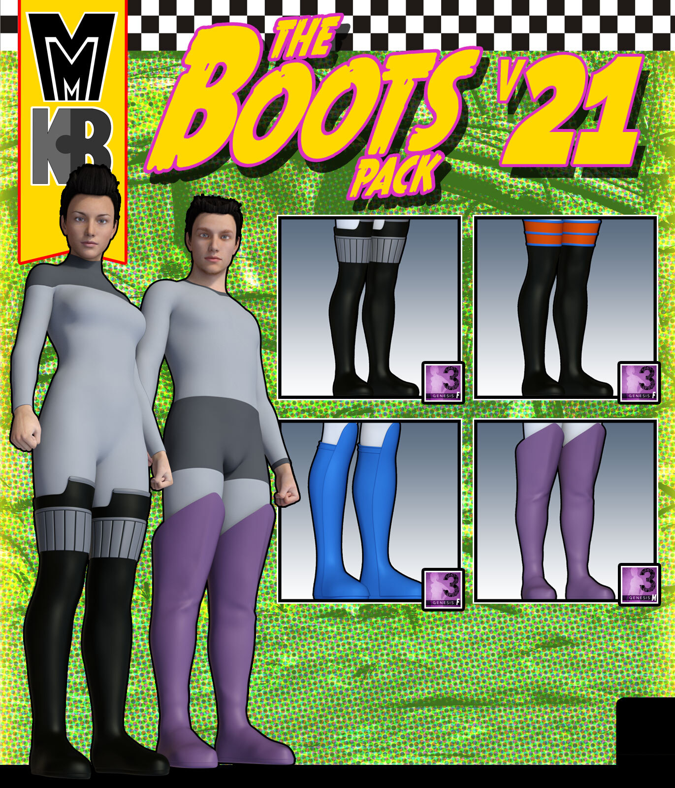 Boots v021 MMKBG3 by: MightyMite, 3D Models by Daz 3D