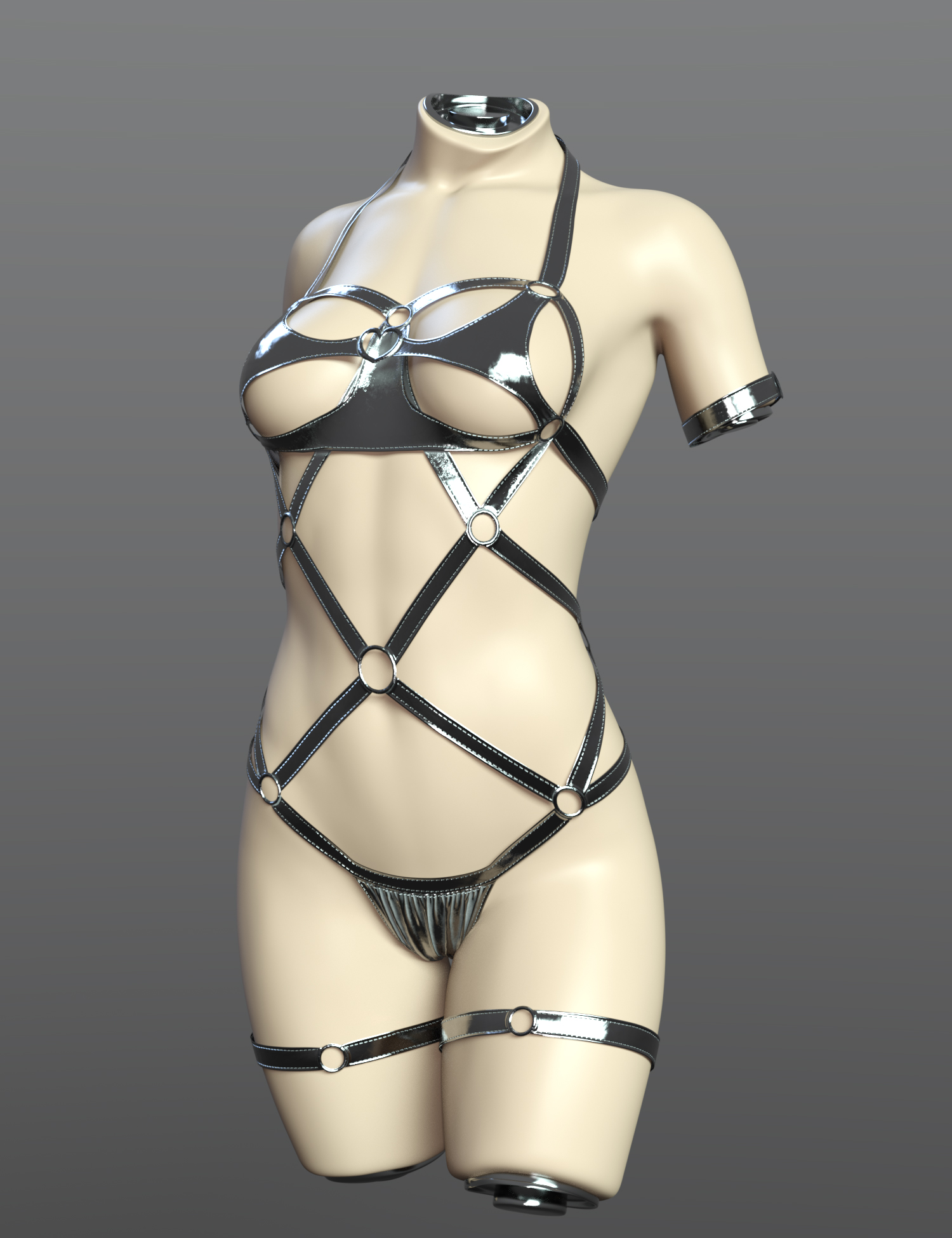 SPR Strap Binding Suit for Genesis 9 by: Sprite, 3D Models by Daz 3D