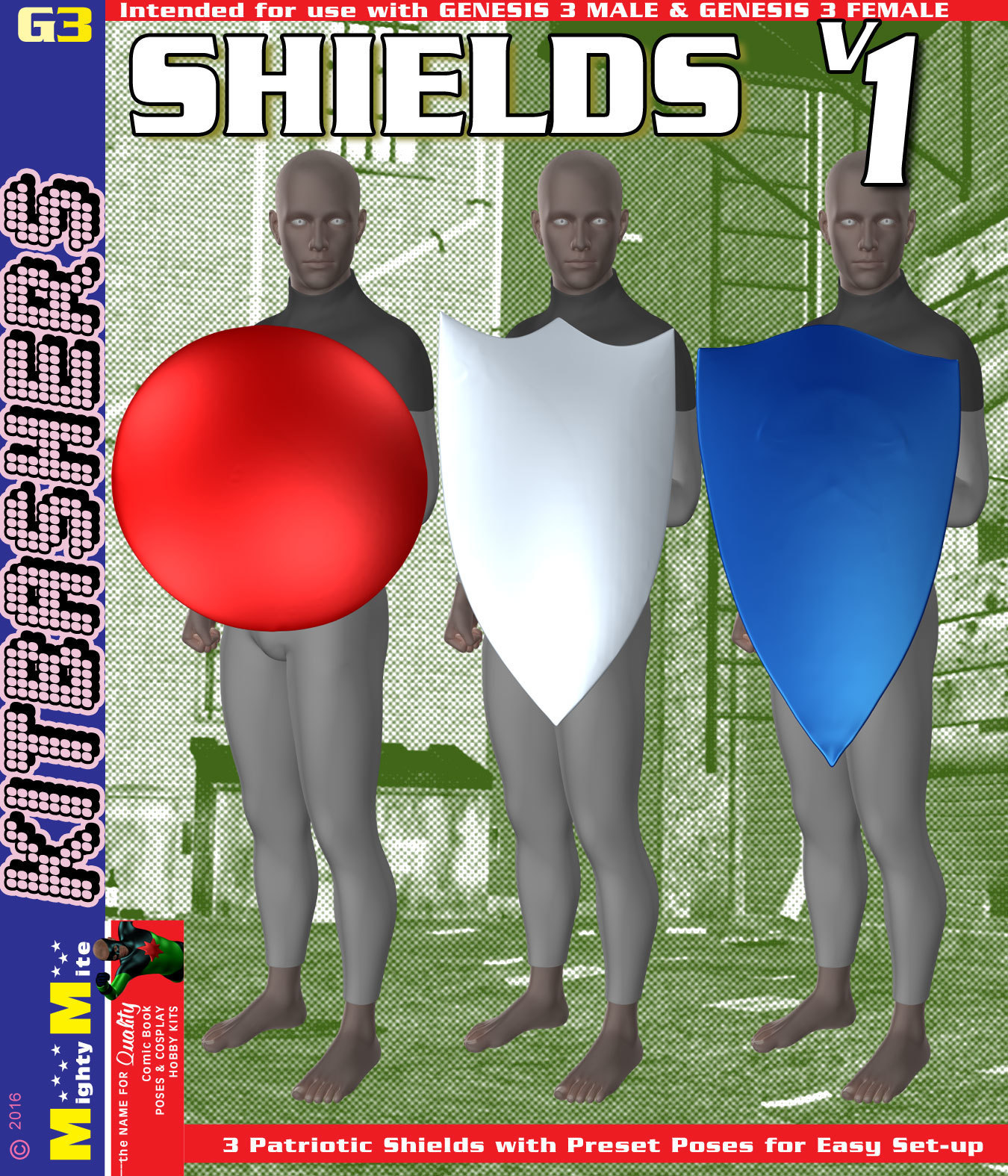 Shields v001 MMKB by: MightyMite, 3D Models by Daz 3D