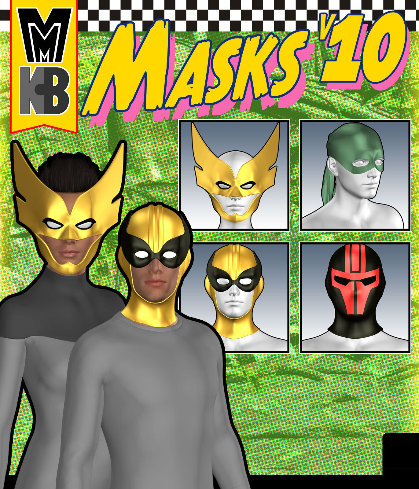 Masks v010 MMKBG3 by: MightyMite, 3D Models by Daz 3D
