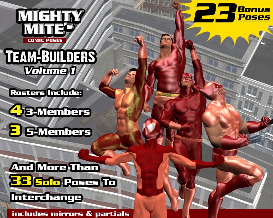 The Team-Builders v01 MM4M by: MightyMite, 3D Models by Daz 3D